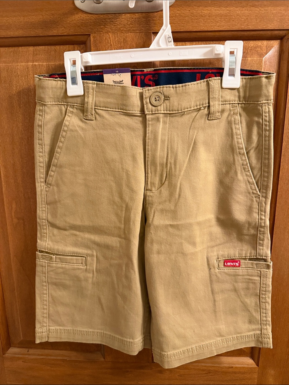 Levi's Tan Youth Cargo Shorts | Adjustable Waistband